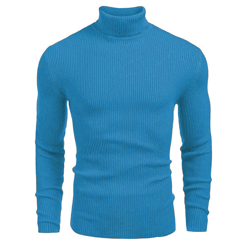 Winter Men's Knitted Turtleneck Slim Sweater