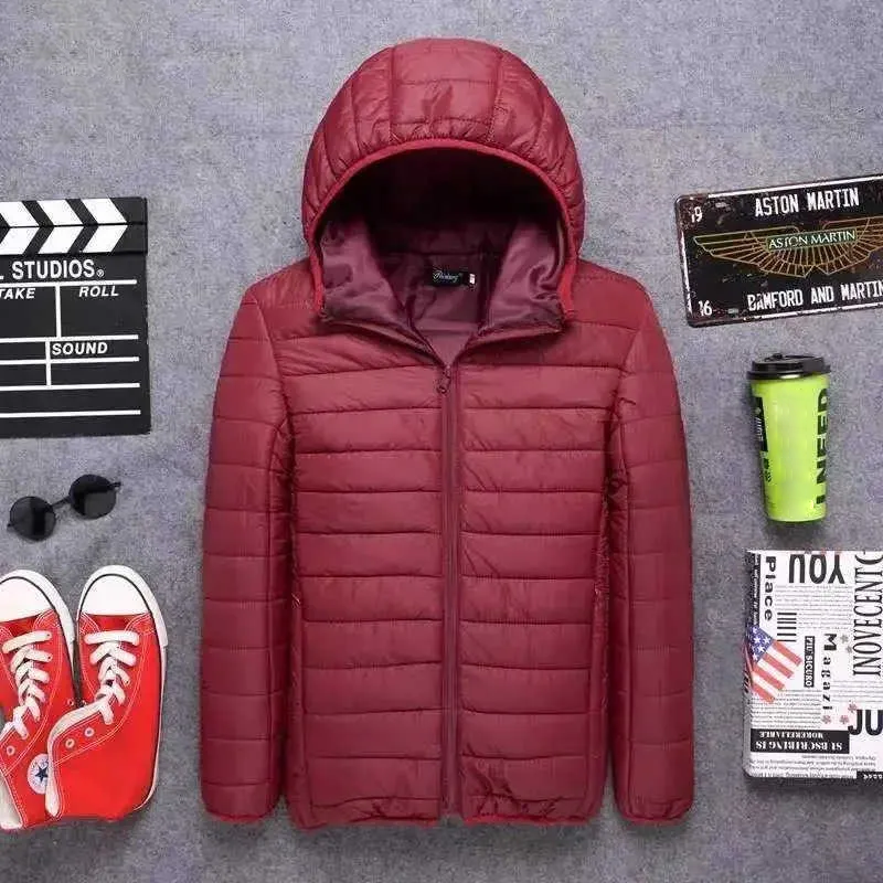 Men's Warm Quilted Hooded Puffer Jacket