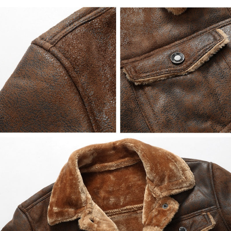 🔥Casual & Warm Men's Leather Jacket – Durable, Stylish & Comfortable! 🚛Free Shipping
