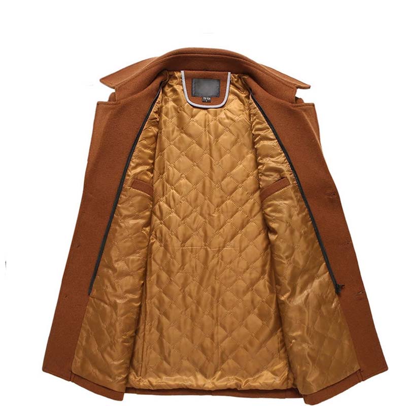 Men's Lapel Overcoat with Scarf Collar