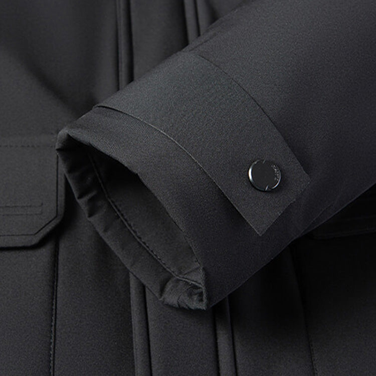 📢📢 50 %  OFF !!  ❄️Men's Plush-Lined Hooded Winter Parka ❄️