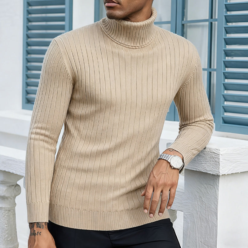 Men's Ribbed Turtleneck Sweater