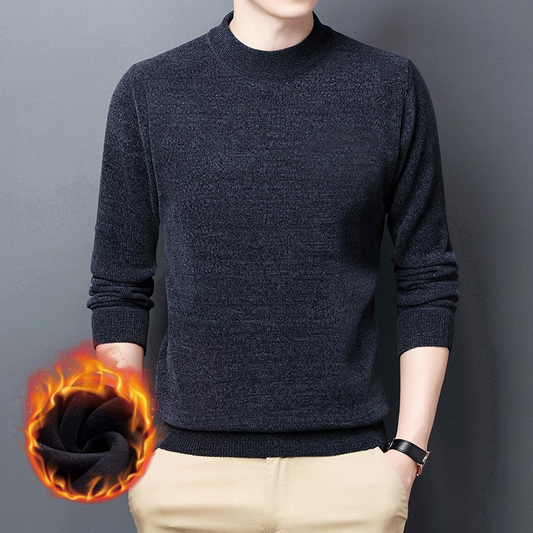 ✨🔥Men's Thermal Lined Mock Neck Sweater