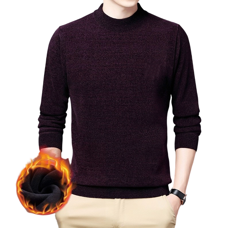 ✨🔥Men's Thermal Lined Mock Neck Sweater