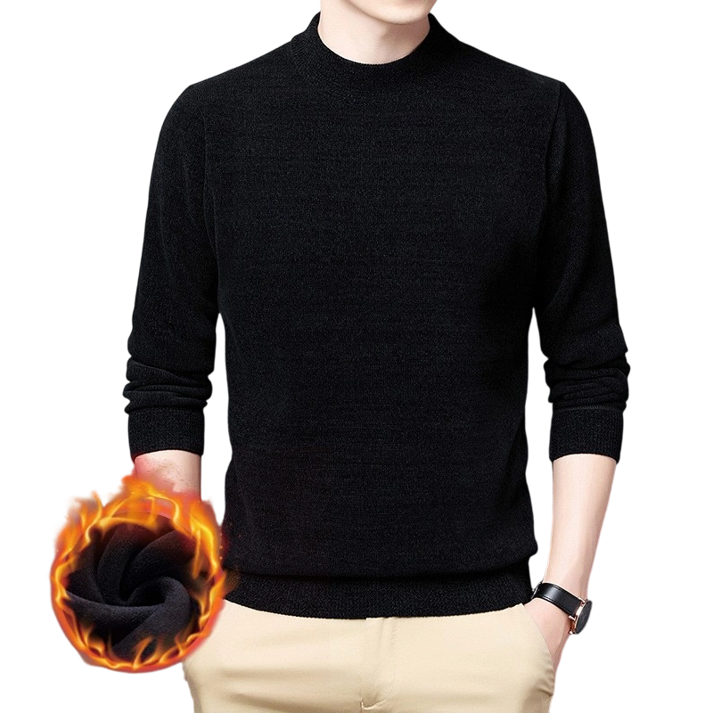 ✨🔥Men's Thermal Lined Mock Neck Sweater