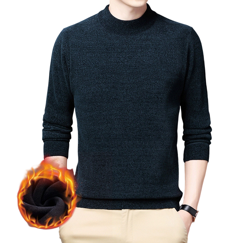 ✨🔥Men's Thermal Lined Mock Neck Sweater