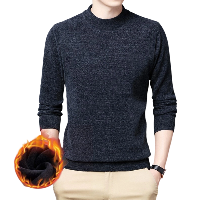 ✨🔥Men's Thermal Lined Mock Neck Sweater