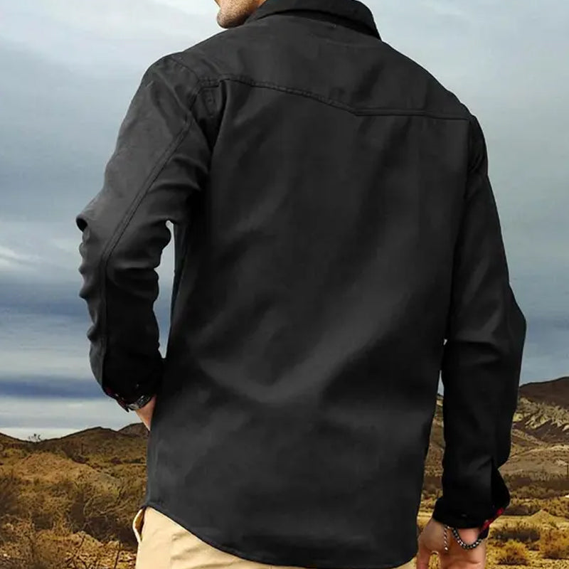 🔥Men’s Flannel-Lined Western Snap Jacket