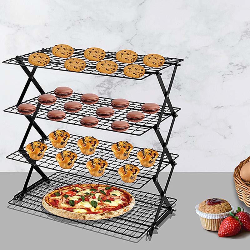 ⏳LIMITED-TIME 50% OFF! 🔥Kyayu™ Stackable Folding Metal Storage Rack – 3/4-Level Expandable Organizer – Perfect for Spices, Snacks, and Essentials in Kitchen, RV, or Camping Setup