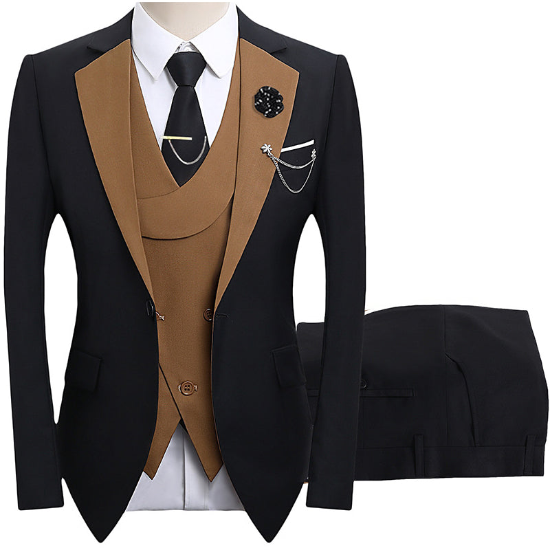 Modern Contrast Color Wedding Suit