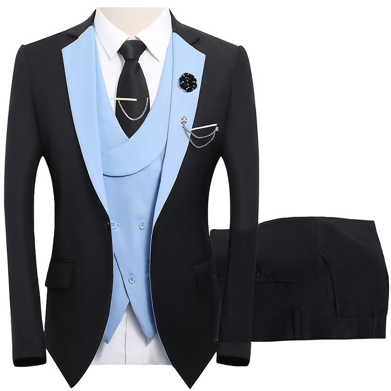 Modern Contrast Color Wedding Suit