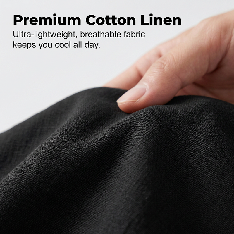 Men's Loose Fit Drawstring Casual Trousers