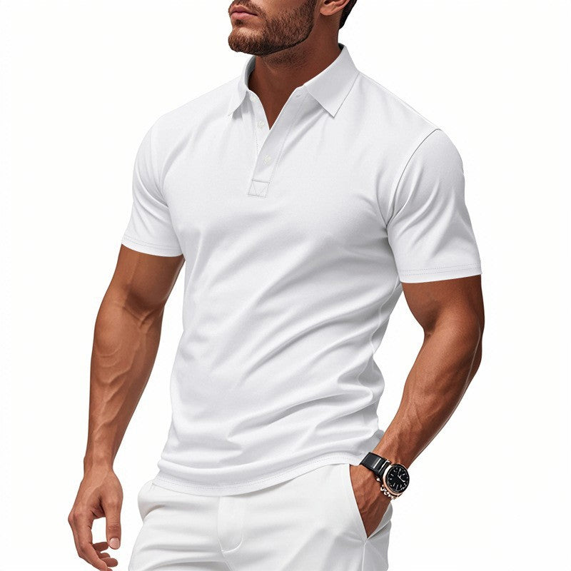 Men's Quick-Dry Short-Sleeve Lapel T-Shirt