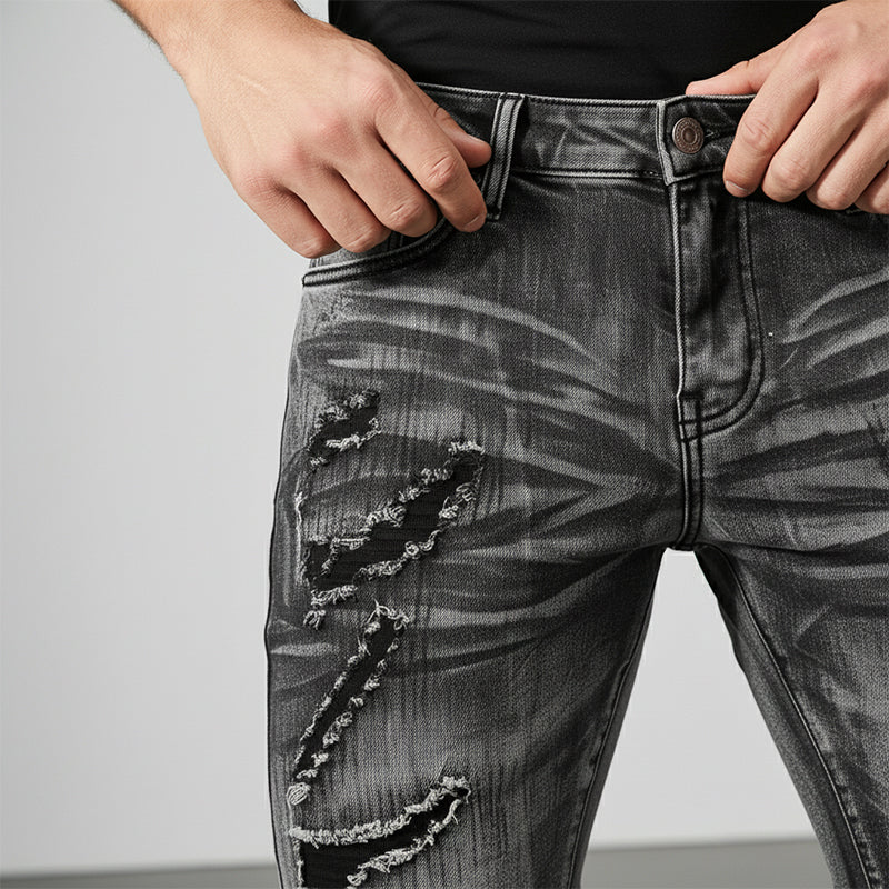 Men's Slim Fit Distressed Jeans