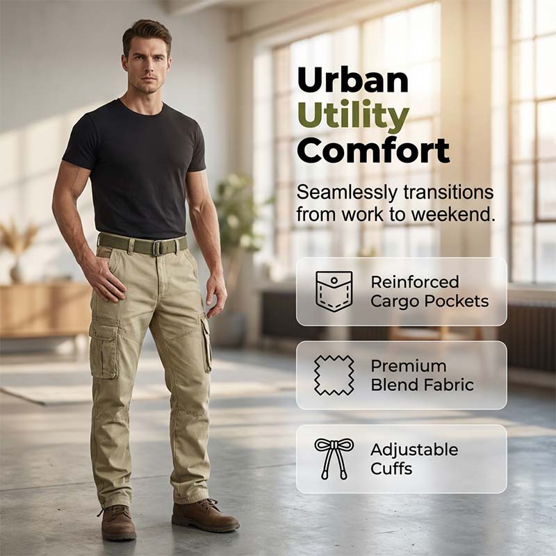 🪖 LIMITED-TIME 50% OFF! 👖 Men's Classic Tactical Cargo Pants – Multi-Pocket, Durable, Adjustable Cuffs 🔧