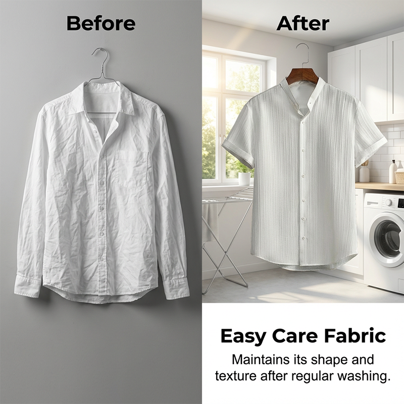 👔 LIMITED-TIME 50% OFF! ✨ Men's Textured 2-Piece Shirt & Pants Set – Breathable, Stand Collar, Elastic Waist 🌿