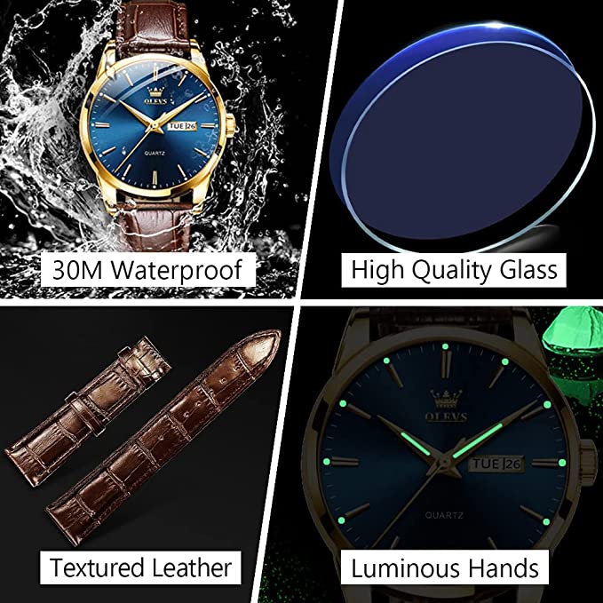 ⏳Time-Limited Special⏰Men's Simple Watch with Day & Date – Stainless Steel, Luminous Hands, Classic ✨