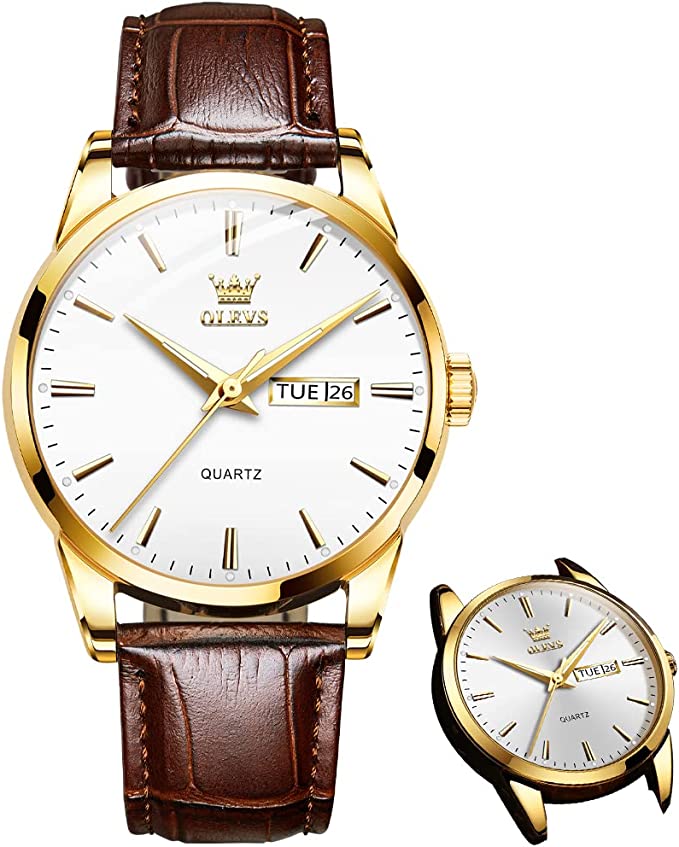 ⏳Time-Limited Special⏰Men's Simple Watch with Day & Date – Stainless Steel, Luminous Hands, Classic ✨