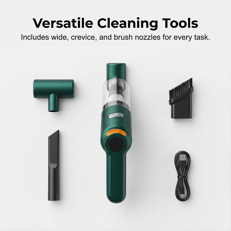 High-Power Cordless Vacuum Cleaner Kit for Car