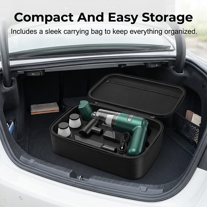 High-Power Cordless Vacuum Cleaner Kit for Car