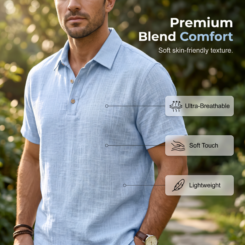 🎁 LIMITED TIME 50% OFF! 👕 Men Summer Linen Set – Loose Shirt & Cargo Shorts Two Piece Outfit 💥
