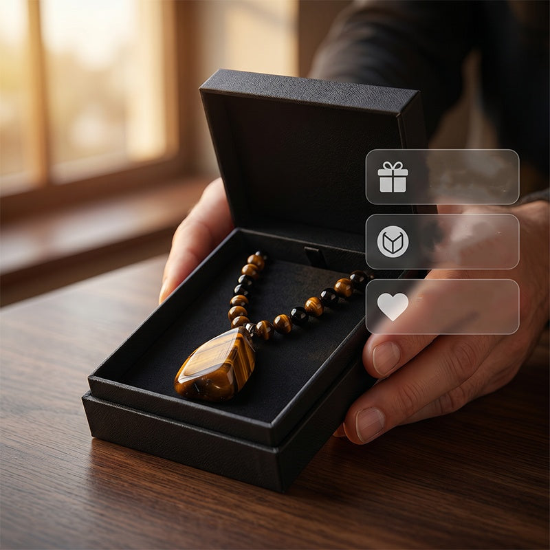 🔥50% OFF NOW |KYAYU™ WARRIOR’S TIGER-EYE BEADED NECKLACE – Forge Your Destiny with Unbreakable Energy