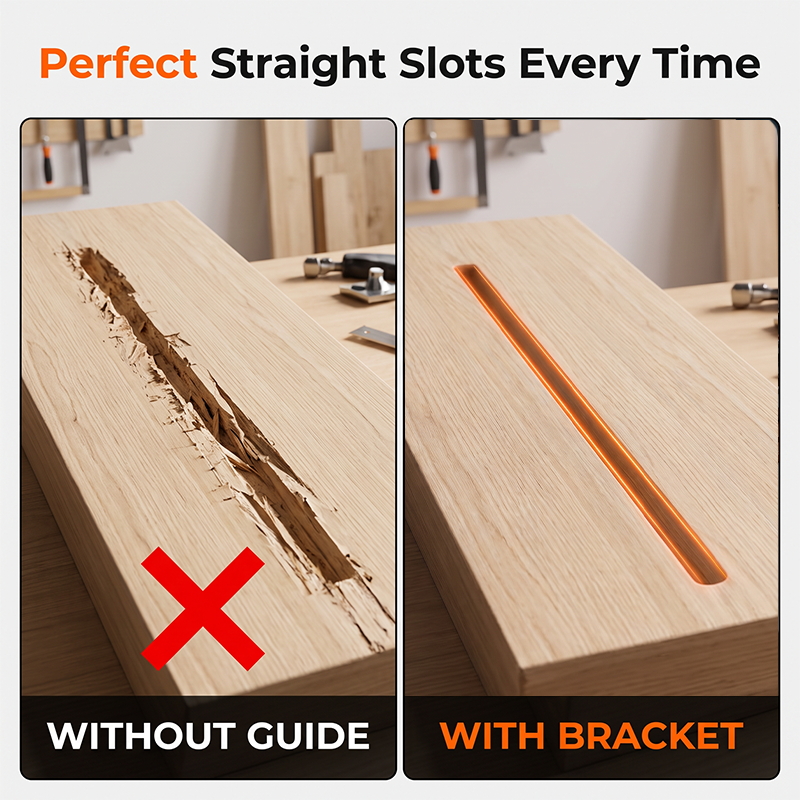 🎉 2026 Sale — Over 8,000 Sold! 🔩 Aluminum Alloy Wood Router Slotting Bracket – Straight Slots Every Time, Even for Beginners! ✨