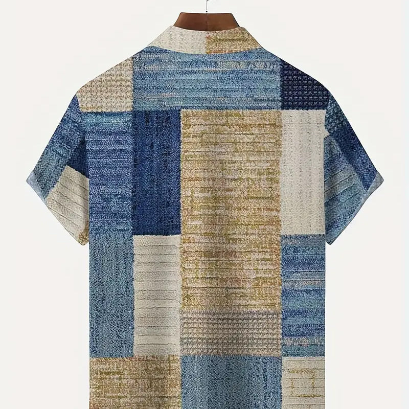 📢📢50% OFF !!⏰Men's Contrast Color Pattern Shirt