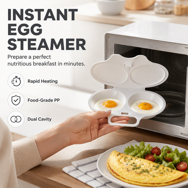 🥗🎁 50% OFF! Microwave Egg Poacher – From £4.99! Dual‑cavity, non‑stick & easy clean. Healthier than frying – stock up & save! 🏠✅