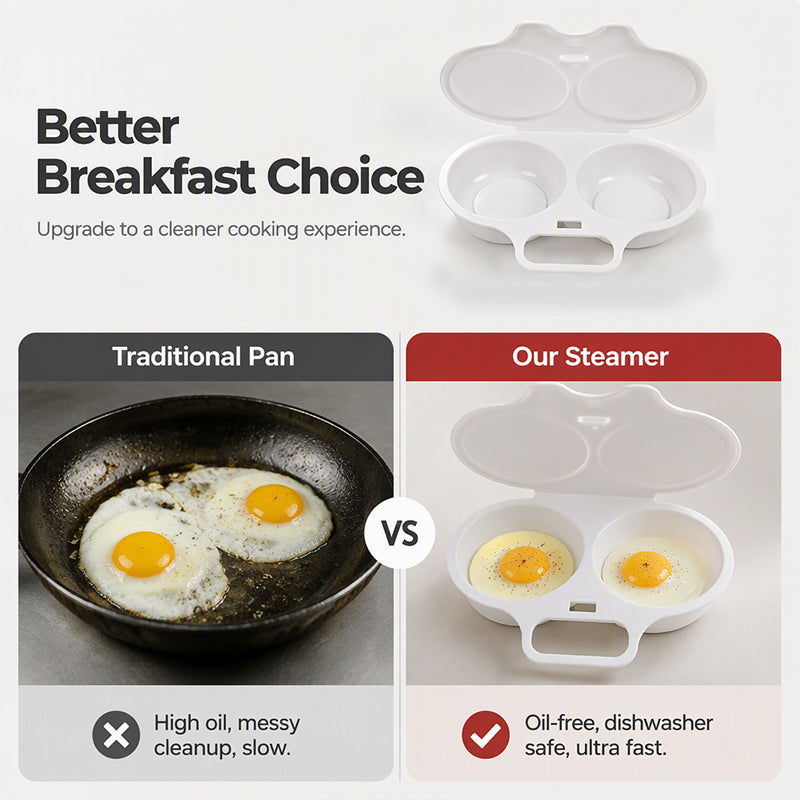 🥗🎁 50% OFF! Microwave Egg Poacher – From £4.99! Dual‑cavity, non‑stick & easy clean. Healthier than frying – stock up & save! 🏠✅