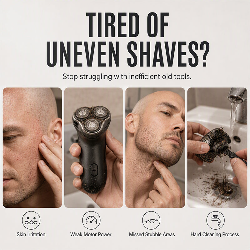 🥳2026 HOT SALE🥳💞50K+ SOLD! 😎🔋 LIMITED-TIME 50% OFF! 2-in-1 Smart Electric Shaver & Beard Trimmer – 30-blade precision, 360° floating head, digital display. Smooth bald shave & beard trim, no irritation! 🛡️💪