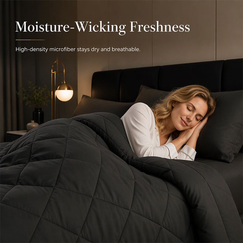 🛏️ LIMITED-TIME 50% OFF! ☁️ Brushed Microfiber Comforter Set – All-season, Moisture-wicking, Diamond Quilting ✨