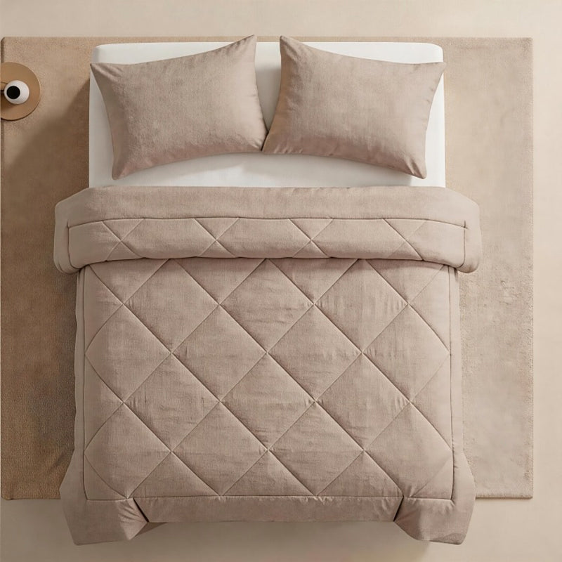 🛏️ LIMITED-TIME 50% OFF! ☁️ Brushed Microfiber Comforter Set – All-season, Moisture-wicking, Diamond Quilting ✨