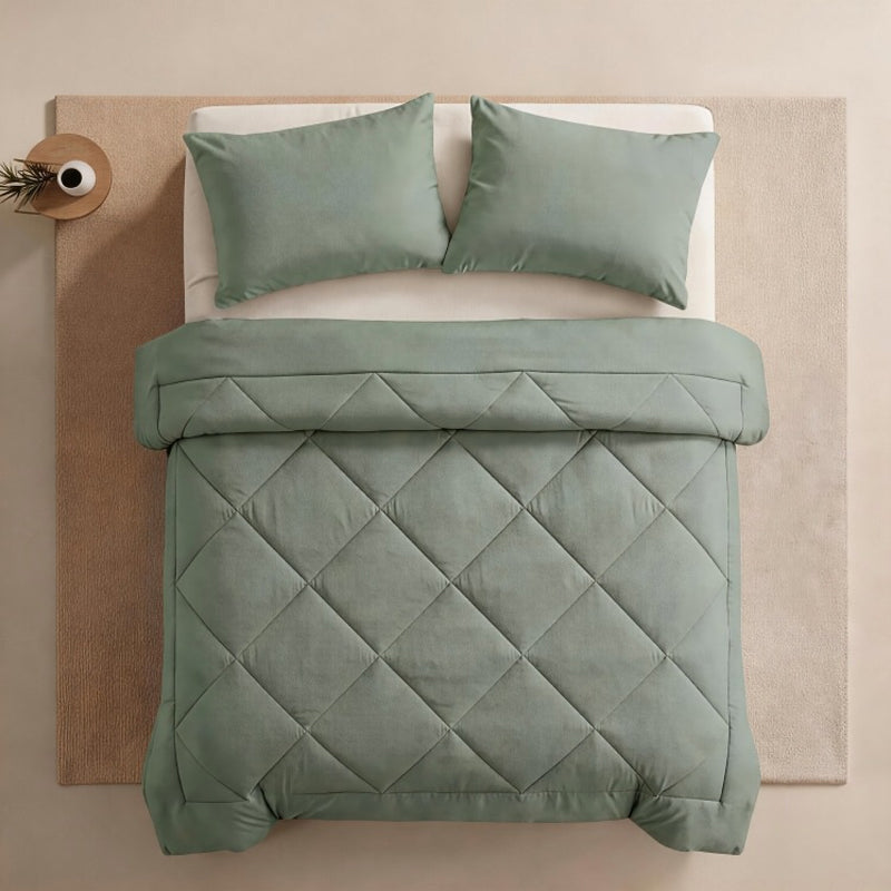 🛏️ LIMITED-TIME 50% OFF! ☁️ Brushed Microfiber Comforter Set – All-season, Moisture-wicking, Diamond Quilting ✨