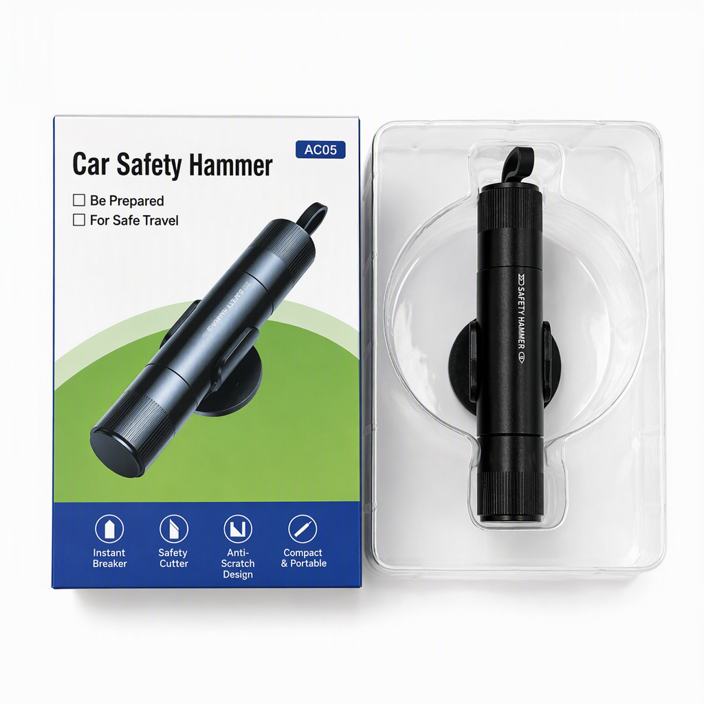⏳LIMITED TIME 50% OFF 🚨Mini Spring-Loaded Car Emergency Escape Tool | Window Breaker & Recessed Seatbelt Cutter🪟