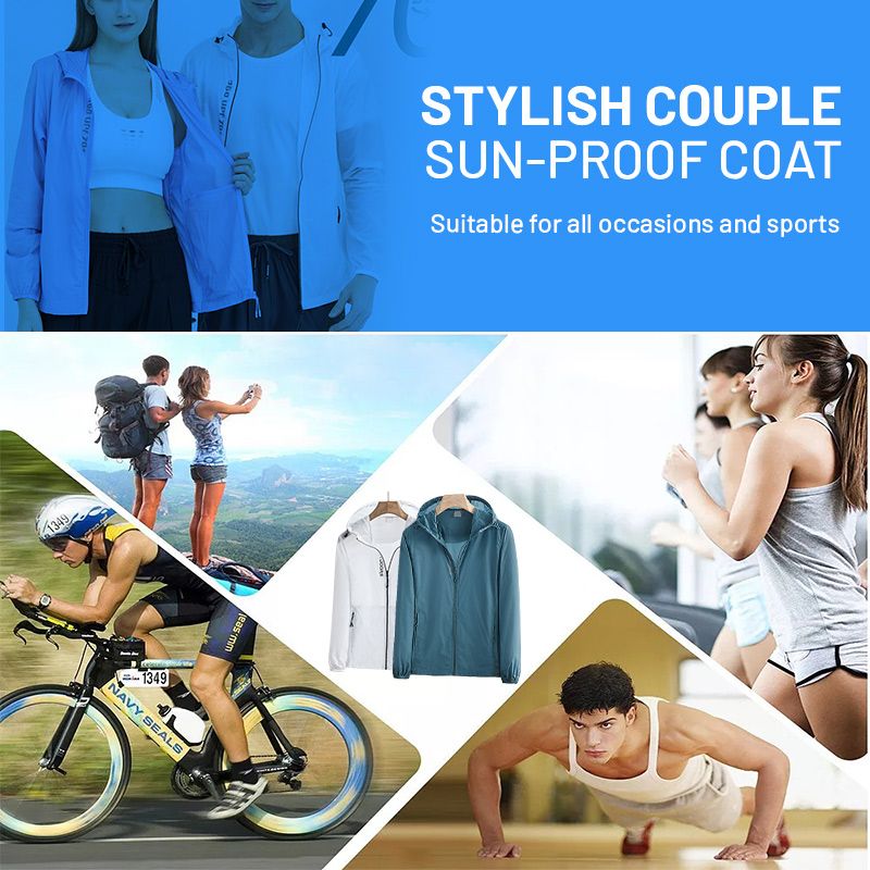 UPF 70+ Sun Protection Coat Fashion Couple Icy Cool Jacket