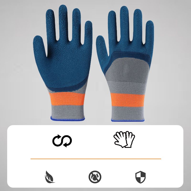 Rubber Wear-resistant Work Gloves 12 Pairs