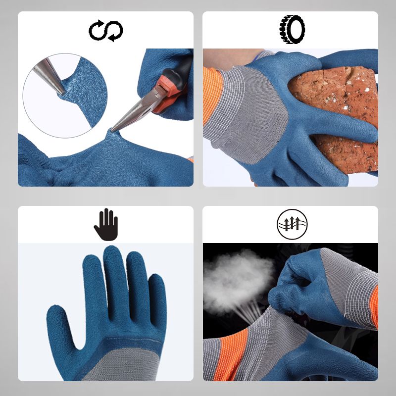 Rubber Wear-resistant Work Gloves 12 Pairs