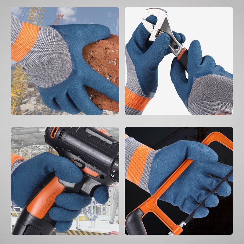 Rubber Wear-resistant Work Gloves 12 Pairs