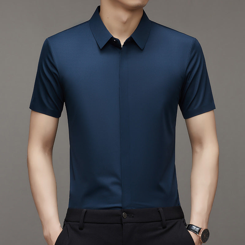 Men's Short Sleeve Stretch Casual Shirts