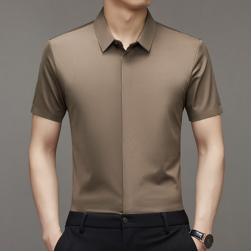 Men's Short Sleeve Stretch Casual Shirts