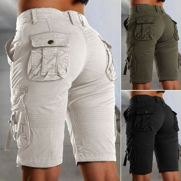 Mid Waist Cargo Shorts