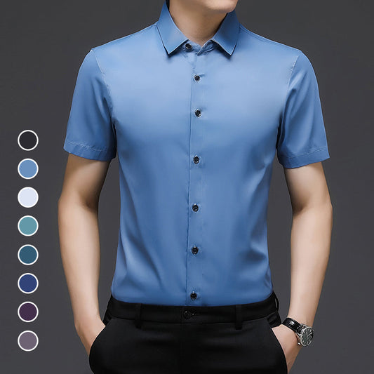 Summer Men's Business Casual Short-sleeved Shirt