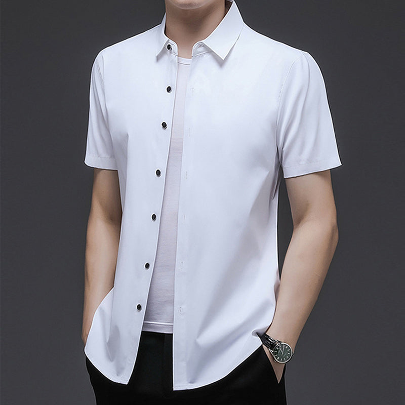 Summer Men's Business Casual Short-sleeved Shirt