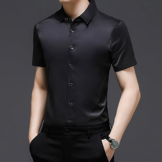 Summer Men's Business Casual Short-sleeved Shirt