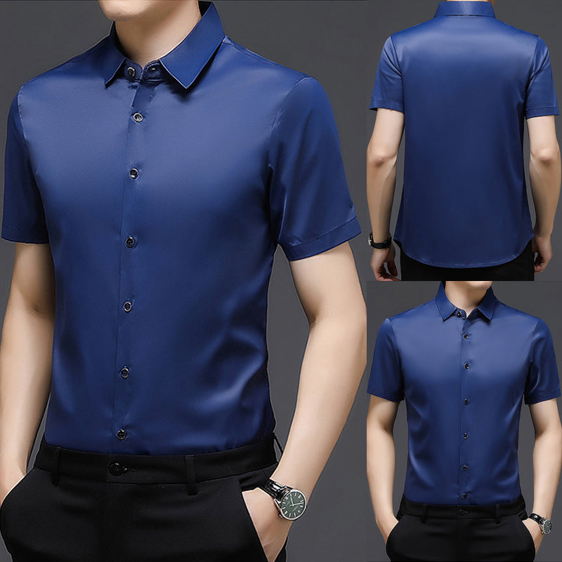 Summer Men's Business Casual Short-sleeved Shirt