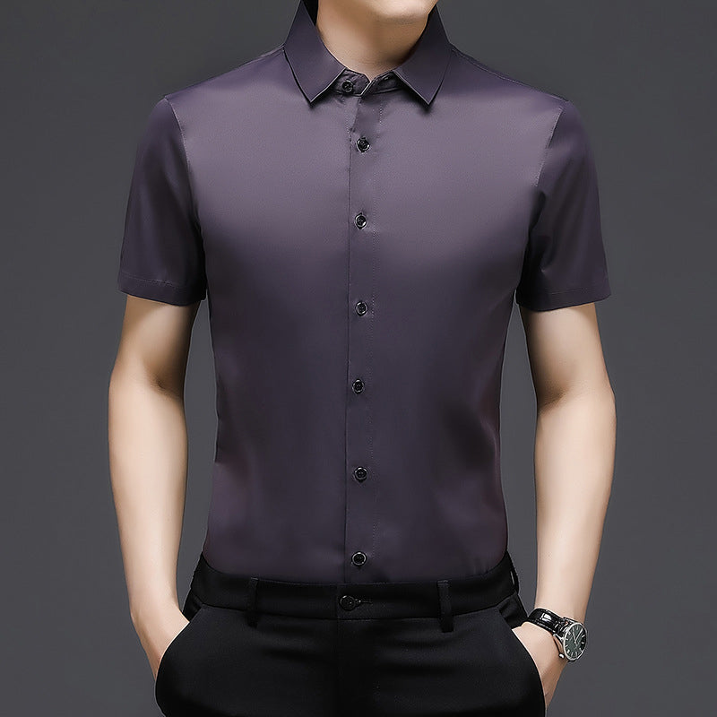 Summer Men's Business Casual Short-sleeved Shirt