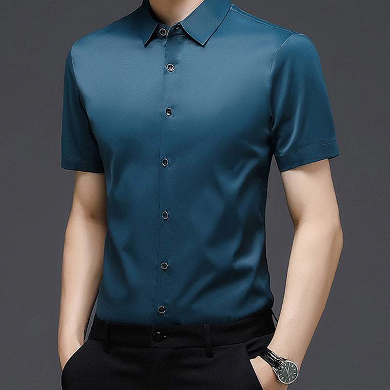 Summer Men's Business Casual Short-sleeved Shirt