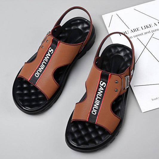 Men's Leather Non-slip Sandals