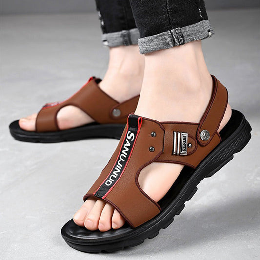 Men's Leather Non-slip Sandals